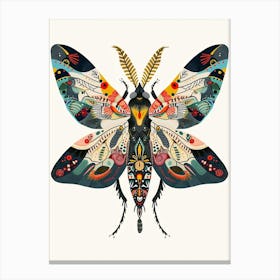 Colourful Insect Illustration Firefly 5 Canvas Print
