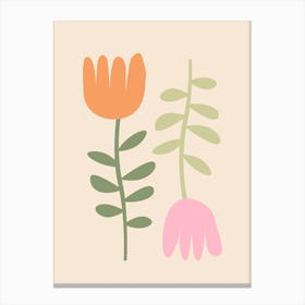 Abstract Flowers Canvas Print