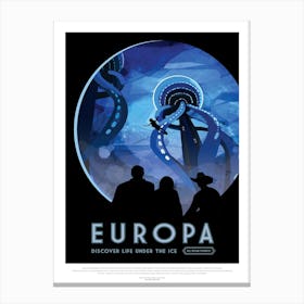 Europa Space Travel Nasa Poster Canvas Print