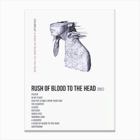 Rush Of Blood To The Head Coldplay Canvas Print