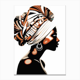 African Woman In A Turban 16 Canvas Print