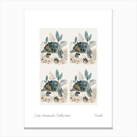 Cute Animals Collection Turtle 3 Canvas Print