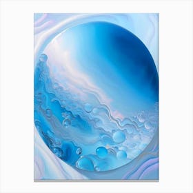 A Bubble Bath Water Waterscape Marble Acrylic Painting 1 Canvas Print