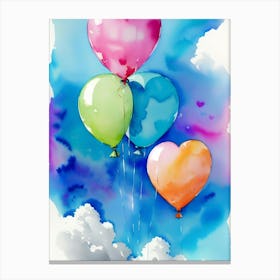 Balloons In The Sky 1 Canvas Print