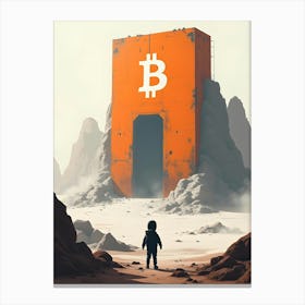 Bitcoin In Space 14 Canvas Print