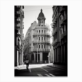 Valencia, Spain, Mediterranean Black And White Photography Analogue 5 Canvas Print