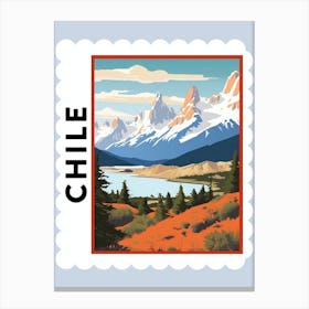 Chile 5 Travel Stamp Poster Canvas Print