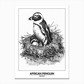 Penguin Nesting Poster 2 Canvas Print