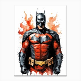 Batman Watercolor Painting (21) Canvas Print