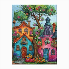 Fairy Houses Canvas Print