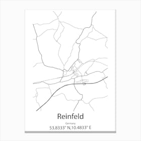 Reinfeld,Germany Minimalist Map Toile