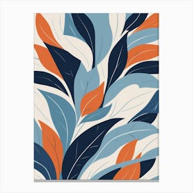 Abstract Leaves Pattern Canvas Print