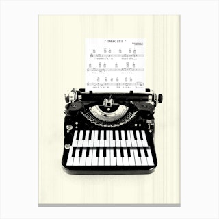 Imagine Piano Song Canvas Print