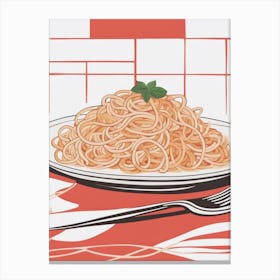 Spaghetti Plate Canvas Print