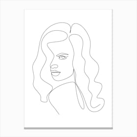 Portrait Of A Woman.Scandinavian wall art 15 Canvas Print