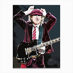 angus young ac dc band music 4 Canvas Print