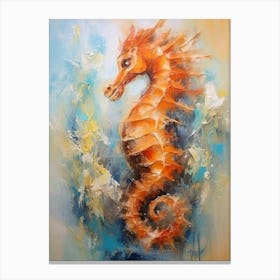 Seahorse Abstract Expressionism 1 Canvas Print