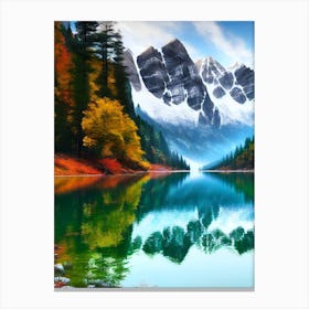 Mountain Lake In Autumn 4 Canvas Print