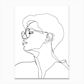 Portrait Of A Woman With Glasses Canvas Print