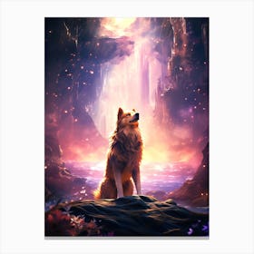 Wolf In The Forest Canvas Print