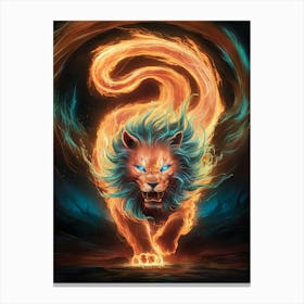 Fire Lion 2 Canvas Print