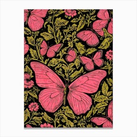 Pink Butterflies Canvas Print