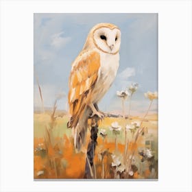 Bird Painting Barn Owl 2 Canvas Print