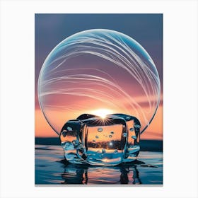 Ice Ball At Sunset Canvas Print