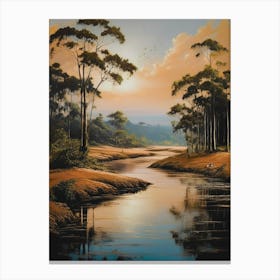 Sunset In The Jungle Canvas Print