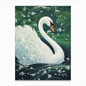 Ohara Koson Inspired Bird Painting Swan 2 Canvas Print