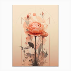 Flower Abstract Geometric 1 Canvas Print