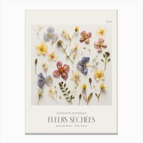 Fleurs Sechees, Dried Flowers Exhibition Poster 03 Canvas Print