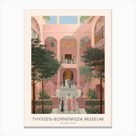 The Thyssen Bornemisza Museum Madrid Spain Travel Poster Canvas Print