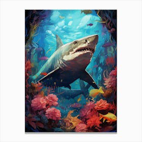 Shark Underwater Canvas Print