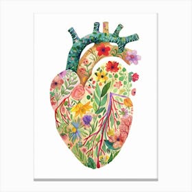 Heart Of Flowers Canvas Print