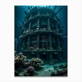 Underwater Building -Reimagined Canvas Print