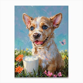 Milk Dog Canvas Print