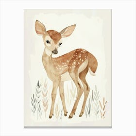 Charming Nursery Kids Animals Deer Fawn 2 Canvas Print