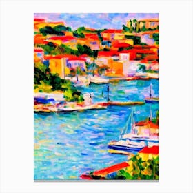 Port Of San Juan Puerto Rico Brushwork Painting harbour Canvas Print