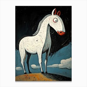 White Horse 1 Canvas Print