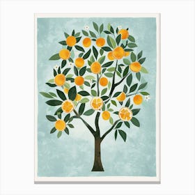 Orange Tree Flat Illustration 4 Canvas Print