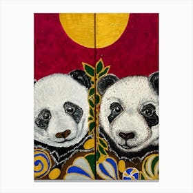 Two pandas Canvas Print