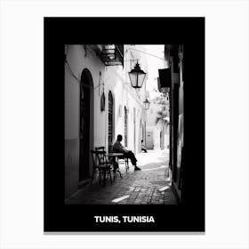 Poster Of Tunis, Tunisia, Mediterranean Black And White Photography Analogue 2 Canvas Print