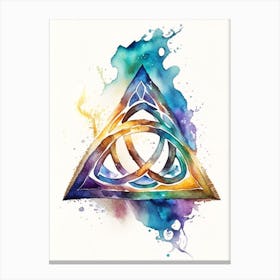 Triquetra, Symbol, Third Eye Watercolour 1 Canvas Print