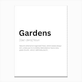 Gardens Definition Meaning 1 Canvas Print