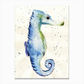 Watercolour Seahorse painted by Paoling Rees Canvas Print