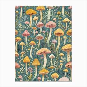 Mushroom Pattern Canvas Print