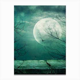Full Moon In The Sky - Mystic Moon poster Canvas Print