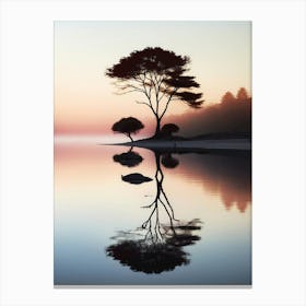 Lone Tree At Sunrise Canvas Print