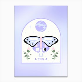 Zodiac Butterfly Libra Canvas Print